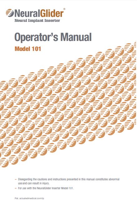 NeuralGlider Inserter Operator's Manual